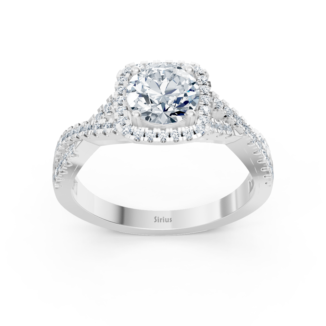 Birgie Passion Halo Diamant Verlobungsring Weißgold