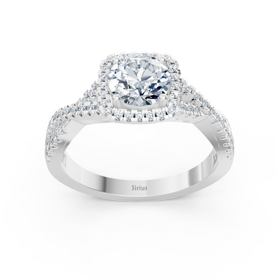 Birgie Passion Halo Diamant Verlobungsring Weißgold