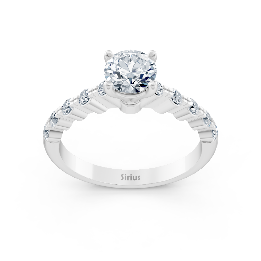Classic white gold solitaire diamond ring