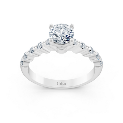 Classic white gold solitaire diamond ring