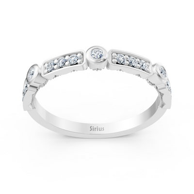 Memoire Diamantring Weißgold