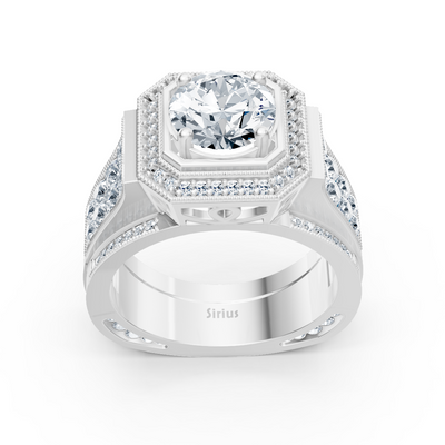 Birgie Sirius Weissgold Passion Halo Diamantring mit Rundschliff