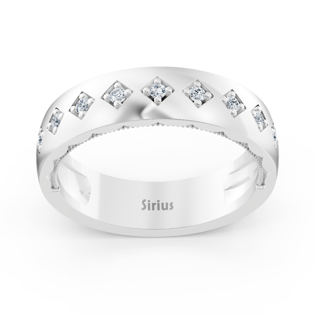 Eleganter Diamantring aus Weißgold | 14K | 0,11 ct