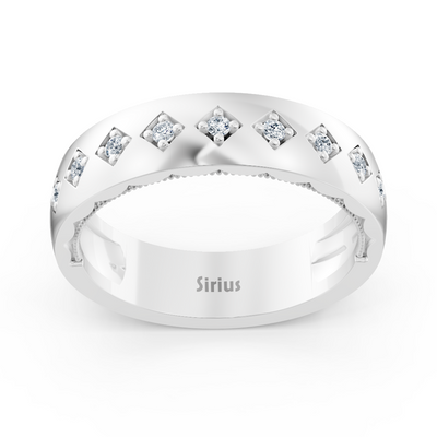 Eleganter Diamantring aus Weißgold | 14K | 0,11 ct