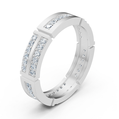 Exclusive diamond ring 14K white gold – 0.54 carat round diamonds