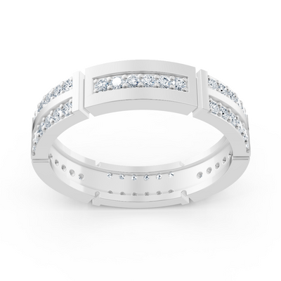 Exclusive diamond ring 14K white gold – 0.54 carat round diamonds